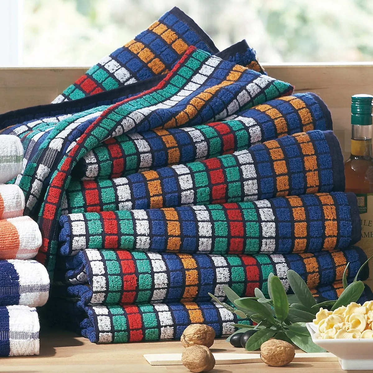 Set of 6 Hand Towels - Multicolour, Cotton product