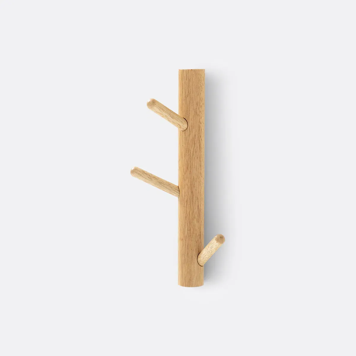 Suspenso 3-Hook Wall Coat Rack - Natural, Rubberwood product