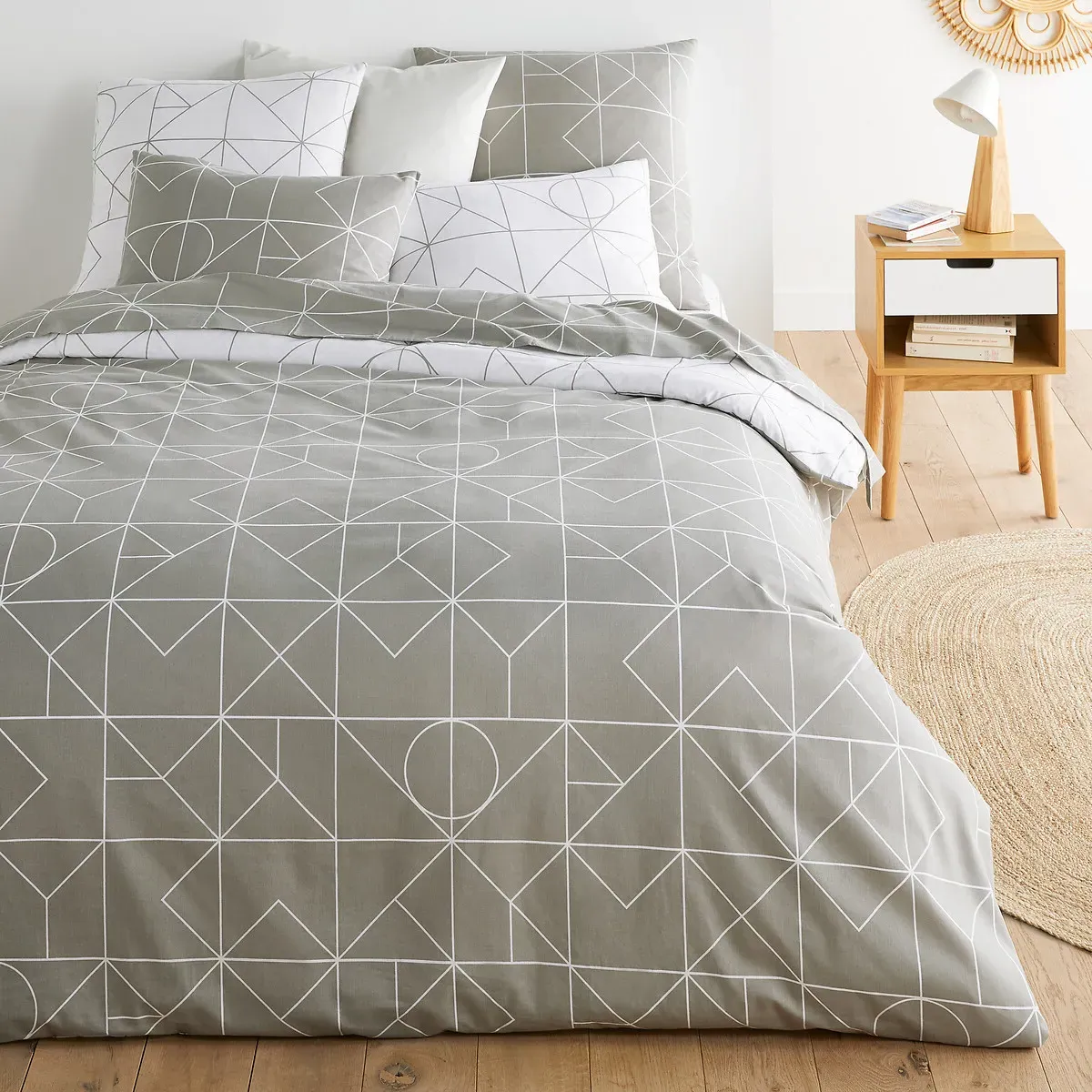Vidmey Single Duvet Cover - Grey, Cotton product