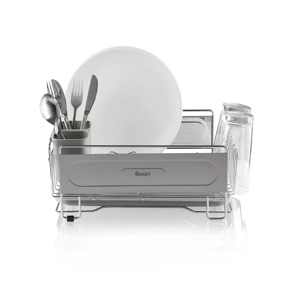 Swan Chrome Dish Rack - Silver alternate view