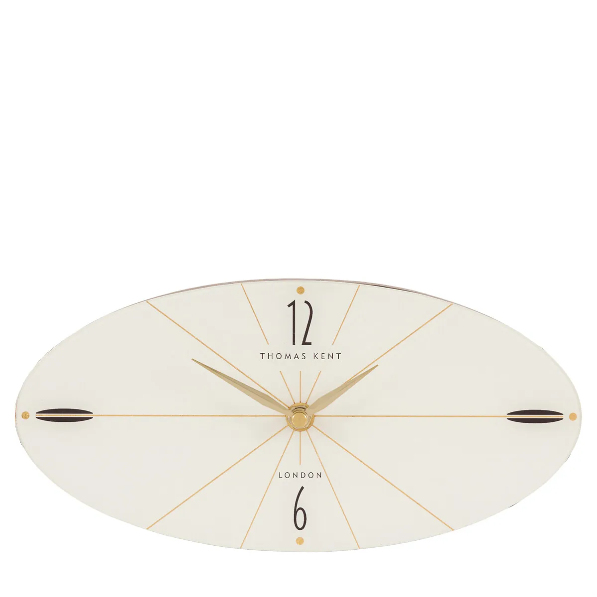 Greenwich Ellipse Mantel Clock - Walnut, Glass alternate view