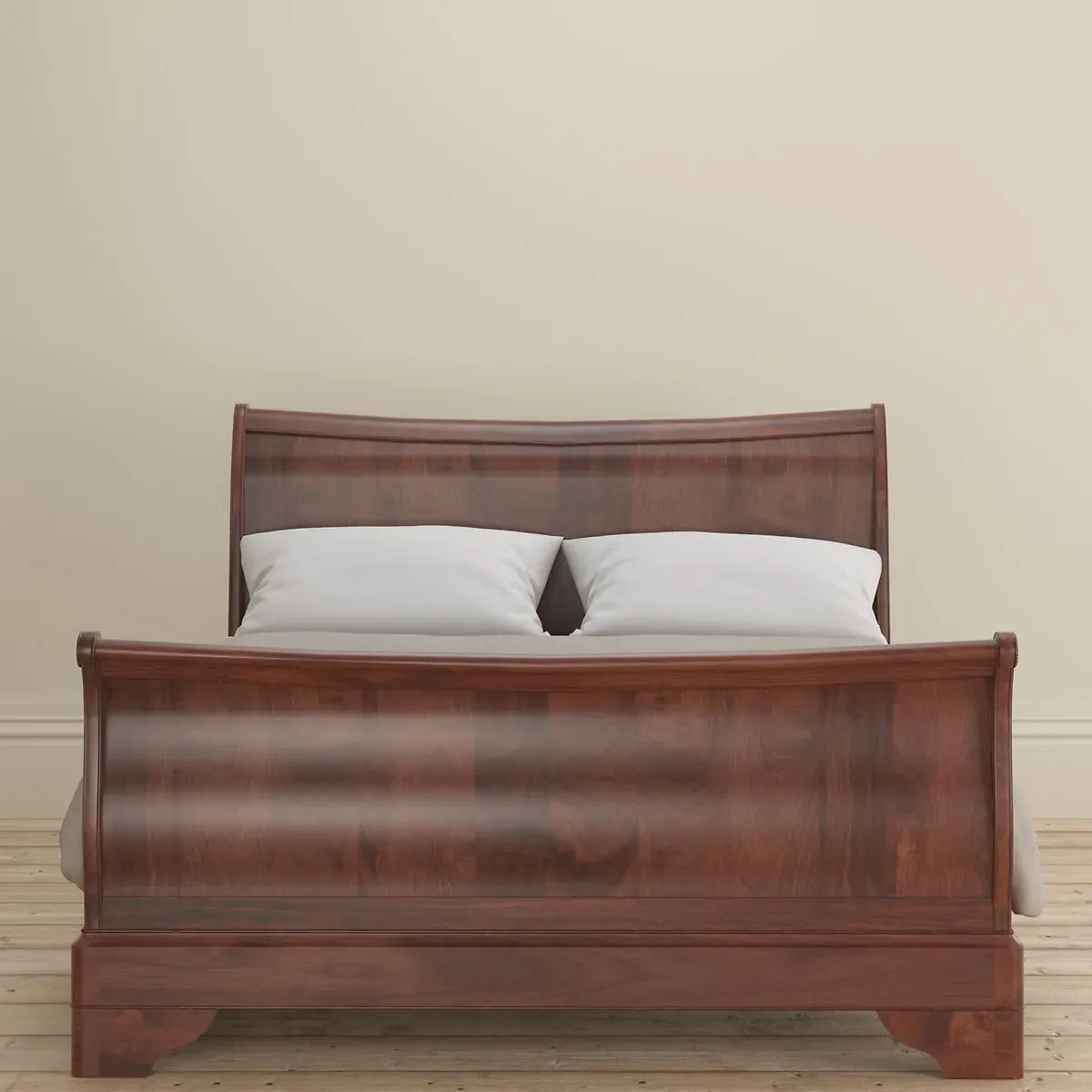 Antoinette Sleigh Bed Frame - Cherrywood, Hevea Wood alternate view