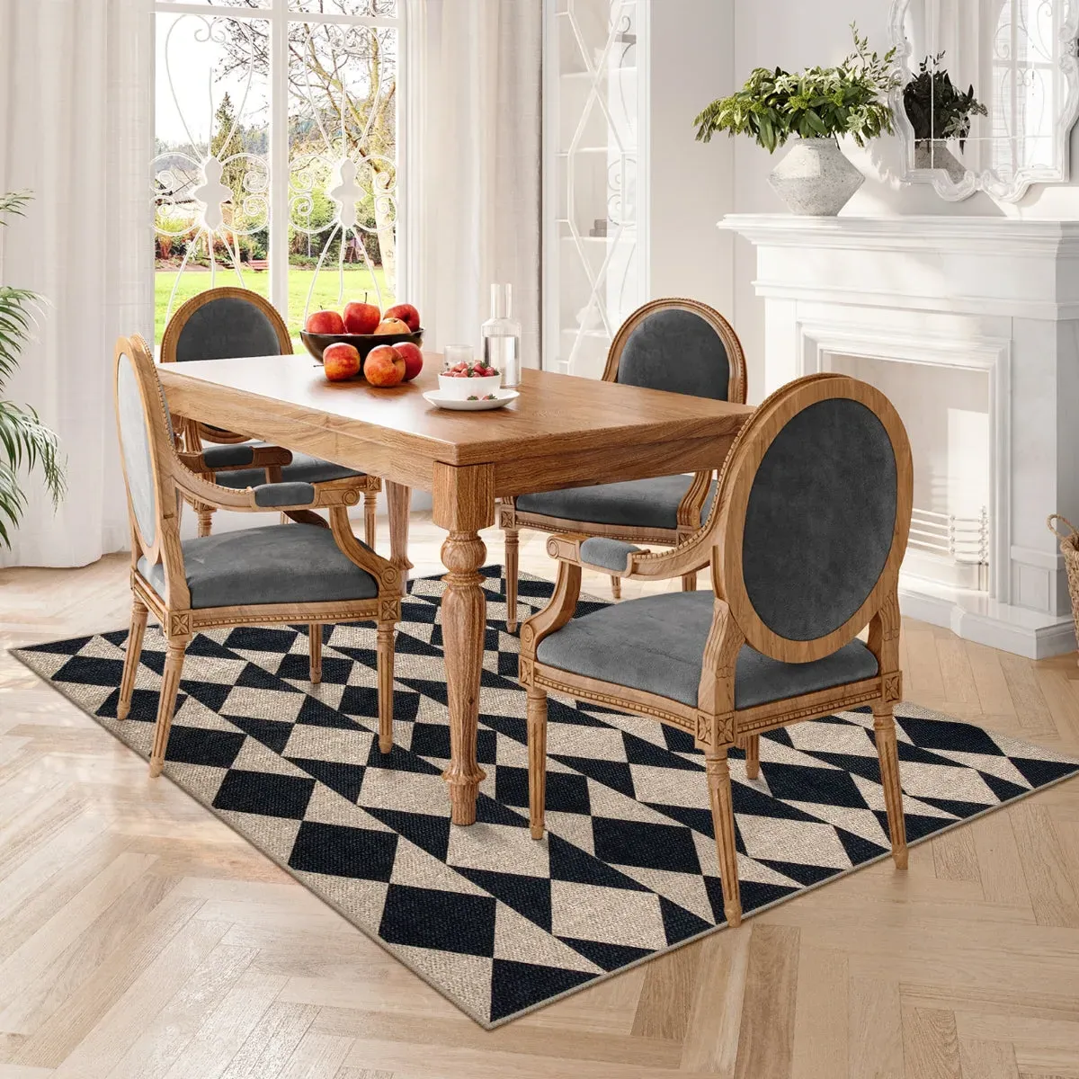 Clovis Checkered Diamond Runner Rug - Jute, Polyester product