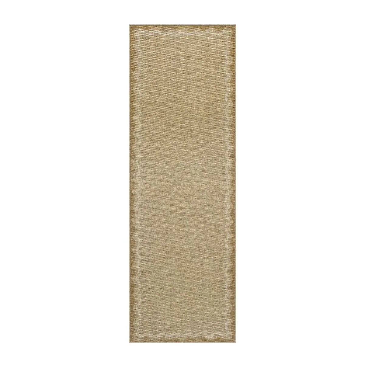 Linoe Washable Low-Pile Runner Rug - Oatmeal, Polyester product