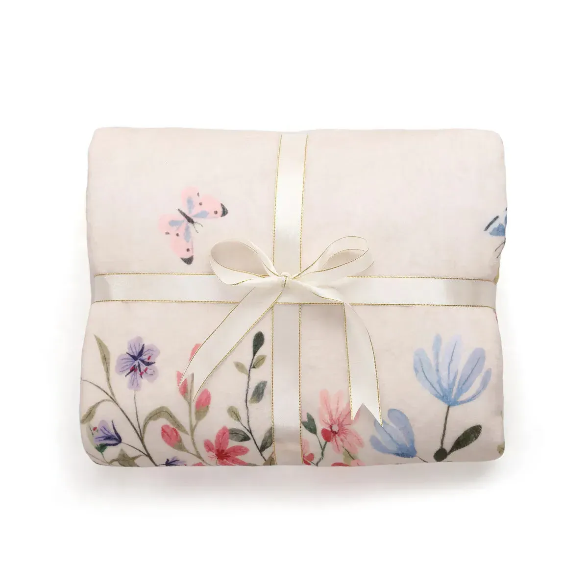 Virelle Floral Throw Blanket - Beige, Flannel product