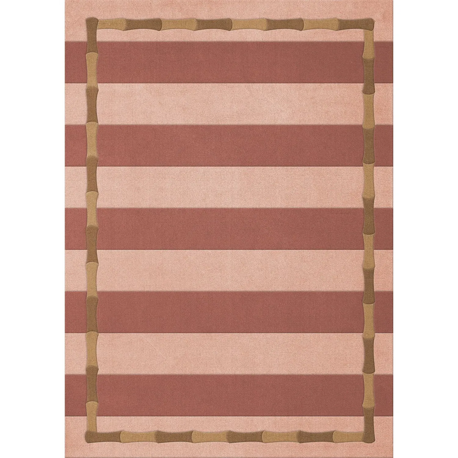 Alice Crawley Bamboo Stripe Rug - Terracotta, Wool product