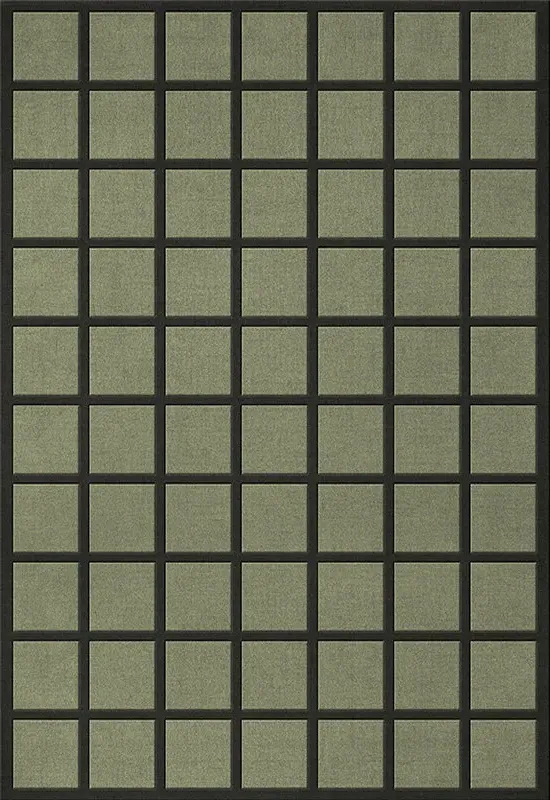 Avenue Checked Rug - Olive, Wool alternate view
