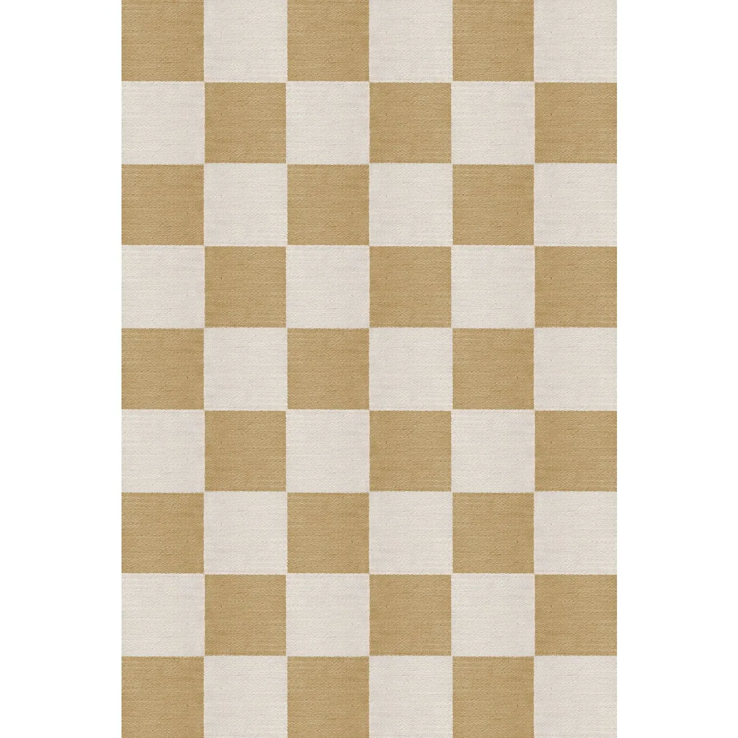 Chess Rug Checkered Flatweave - Harvest Yellow, Wool product