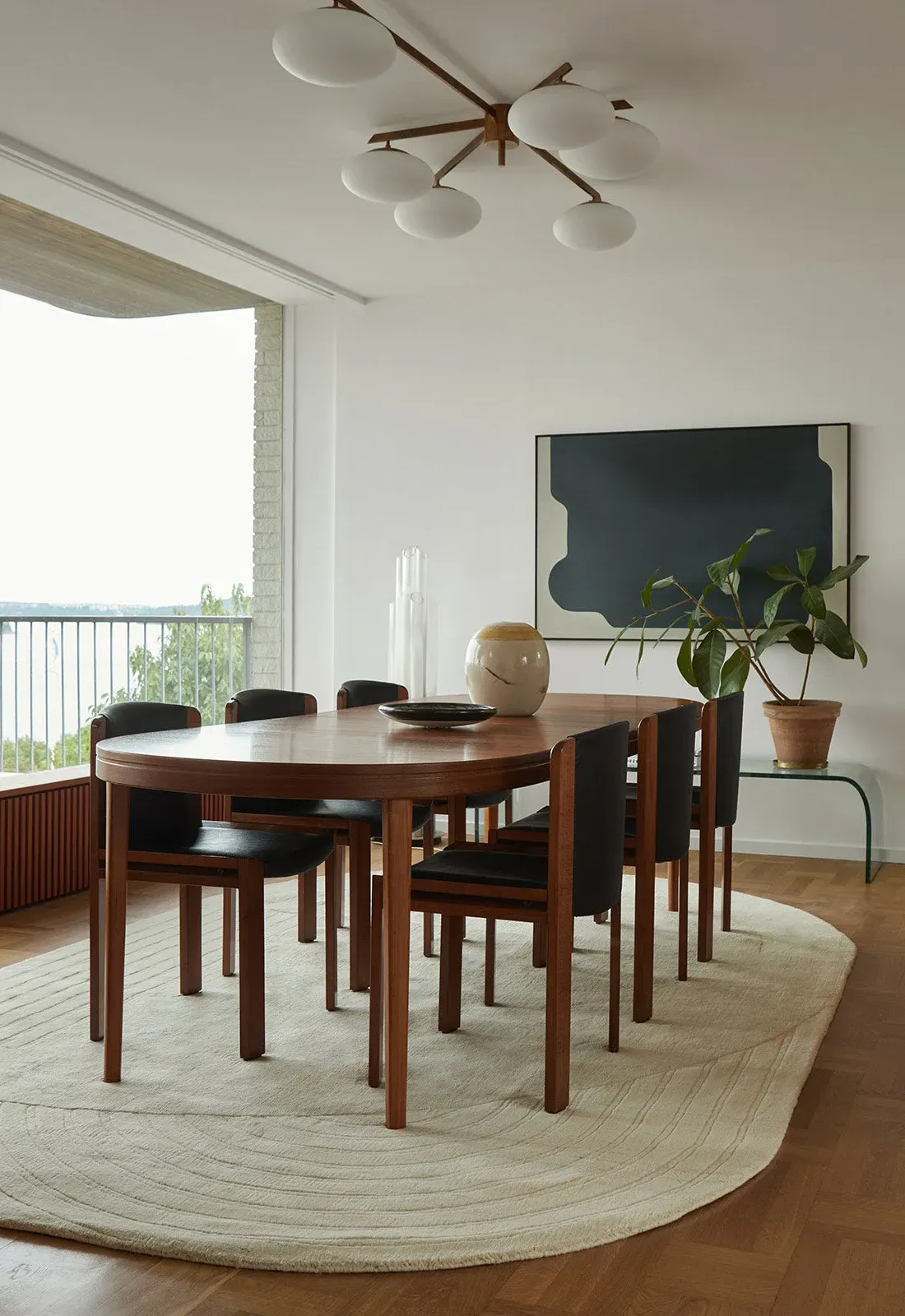 Circular Round Rug - Bone White, Wool alternate view