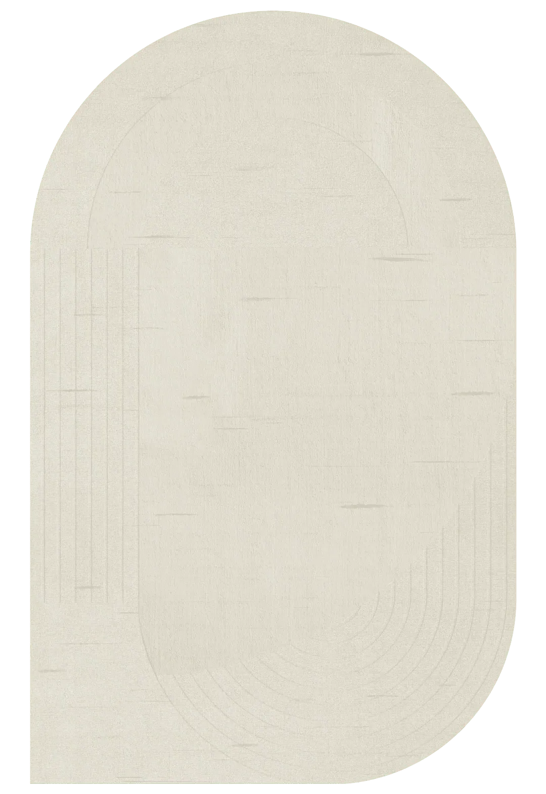 Circular Round Rug - Bone White, Wool product