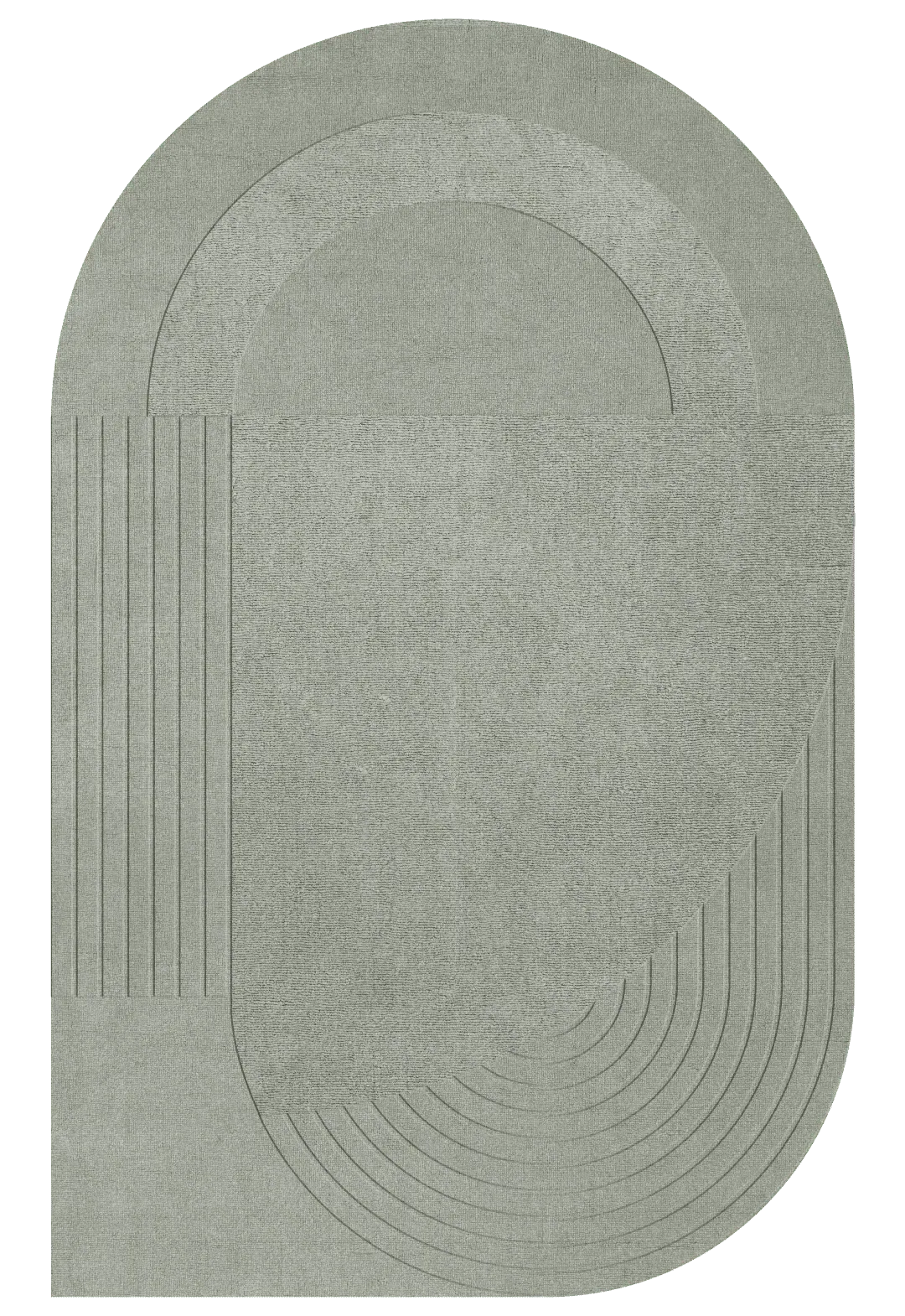 Circular Sage Round Rug - Sage, Wool product