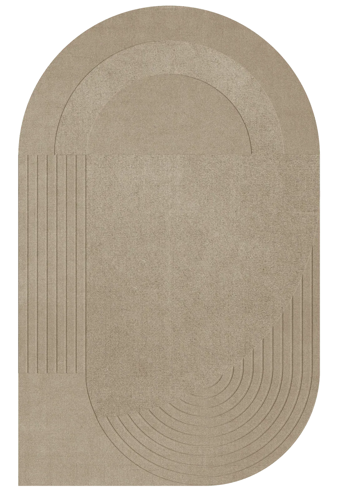 Circular Sand Medium Area Rug - Wool product