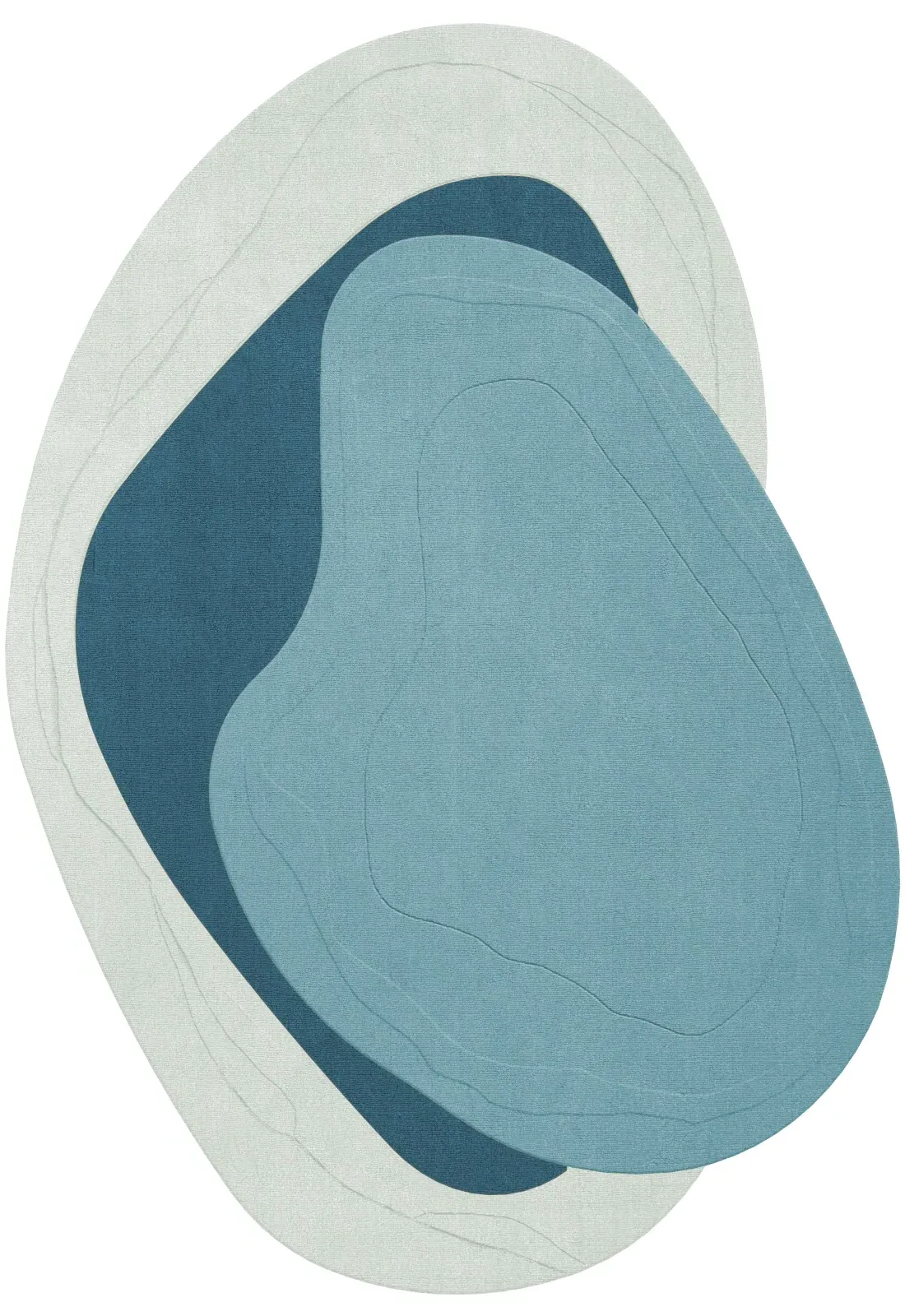 Erik Bratsberg Lozza Rug - Teal, Wool alternate view