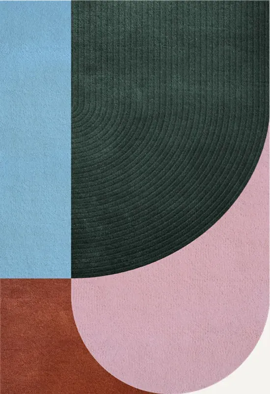 Follow The Trace Garden Rug - Green, Pink, Blue product