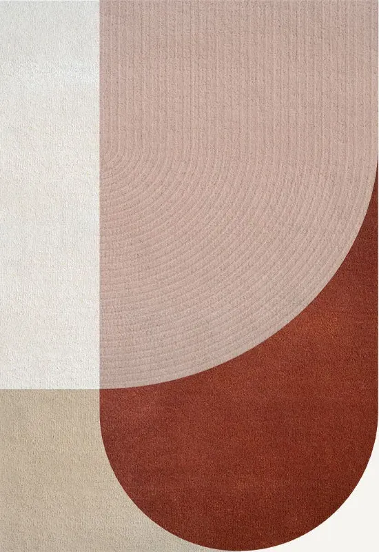 Follow The Trace Rug - Red, Pink, Multicolor product