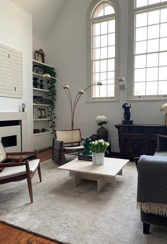 Francis Pearl Rug - Greige, Viscose alternate view
