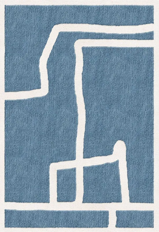 Gotland Klint Rug - Cornflower Blue, Wool alternate view