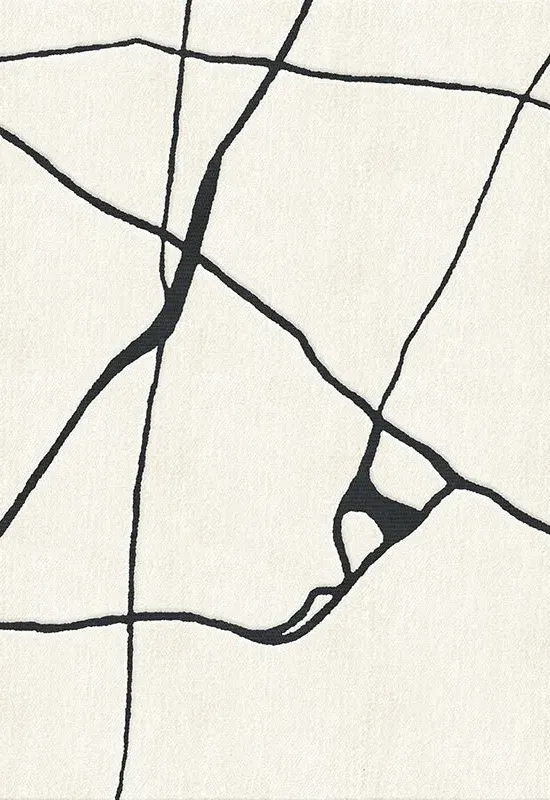 Gute Area Rug - Black & White, Wool alternate view