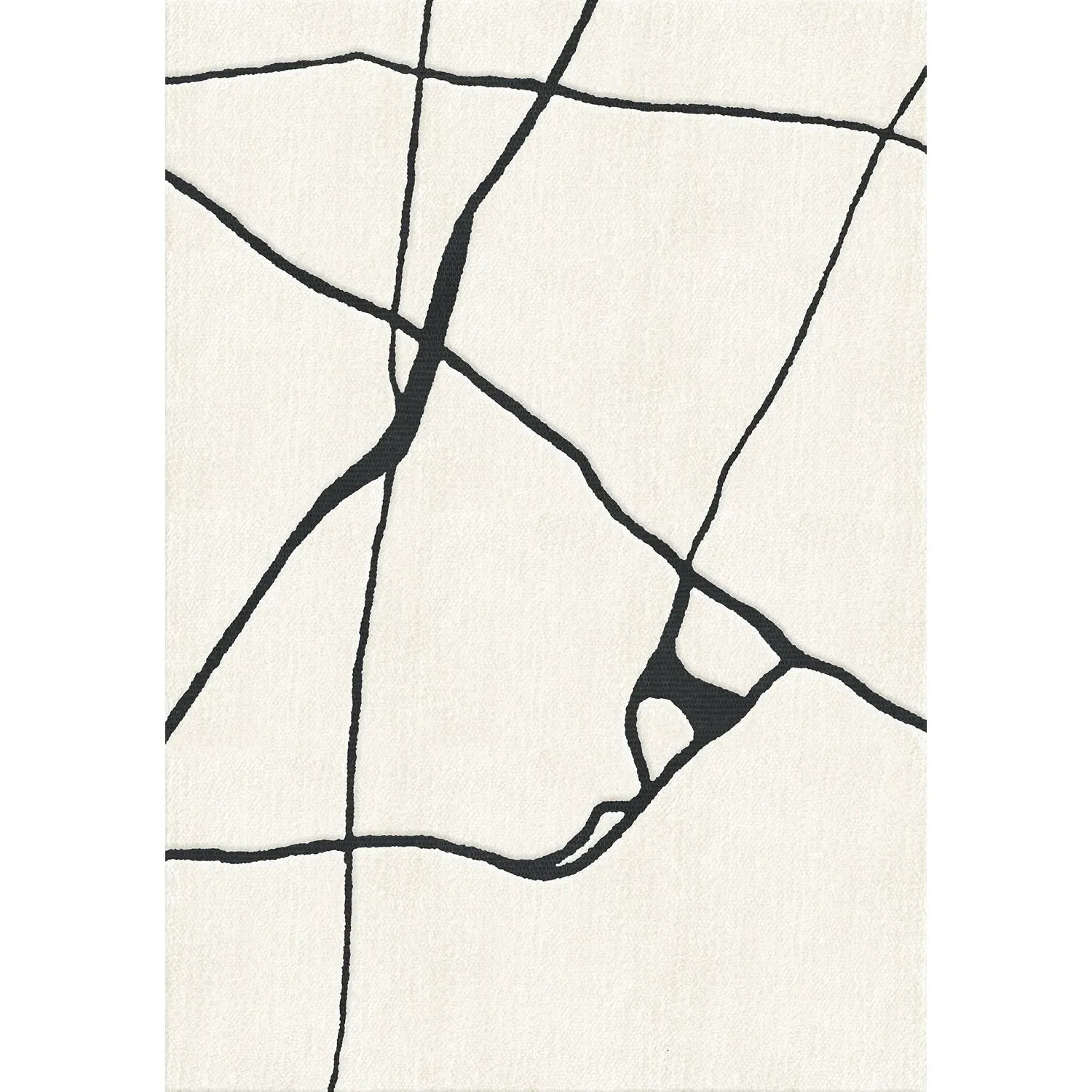 Gute Area Rug - Black & White, Wool product