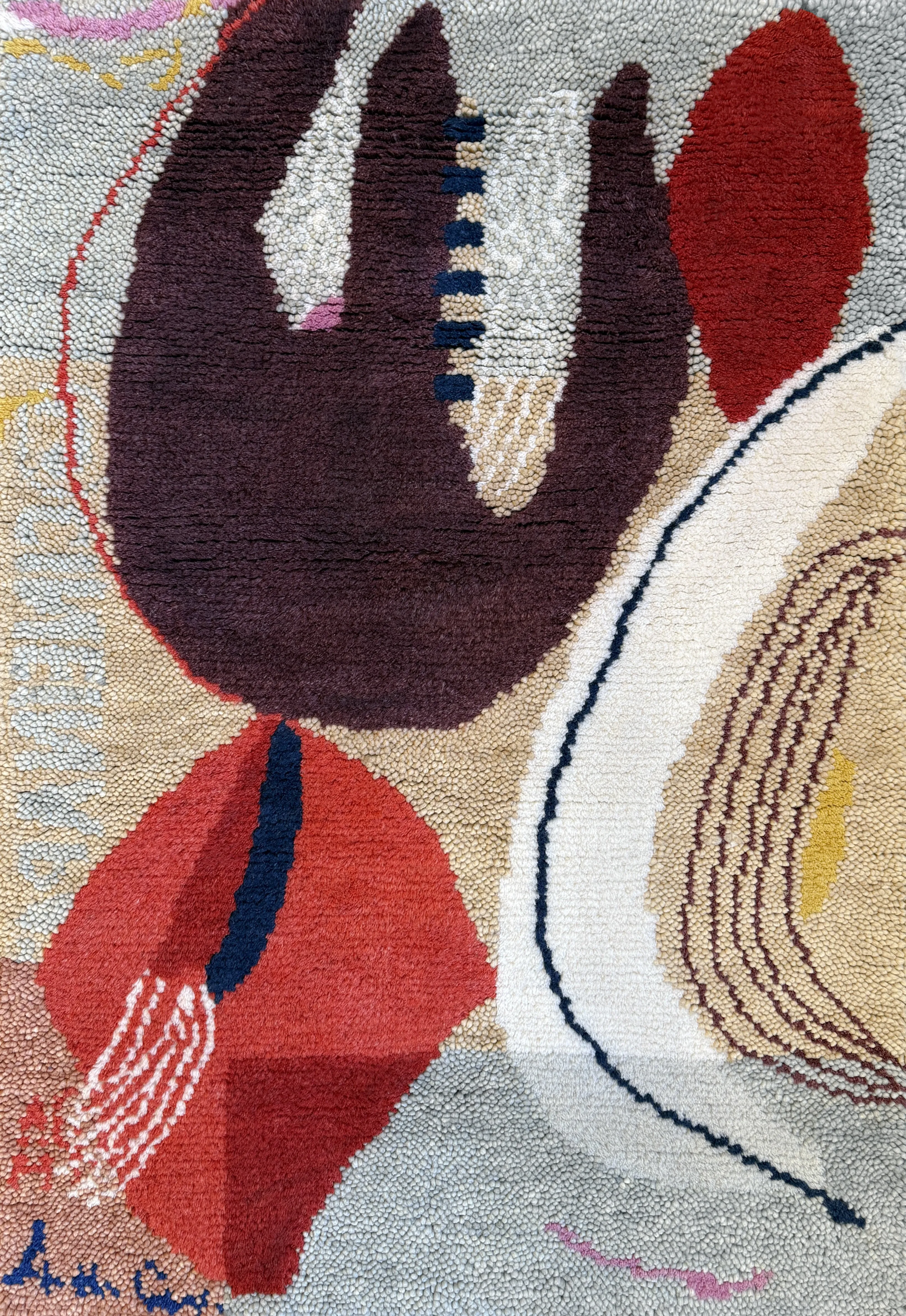 Heather Chontos Collage Rug - Blue, New Zealand Wool alternate view