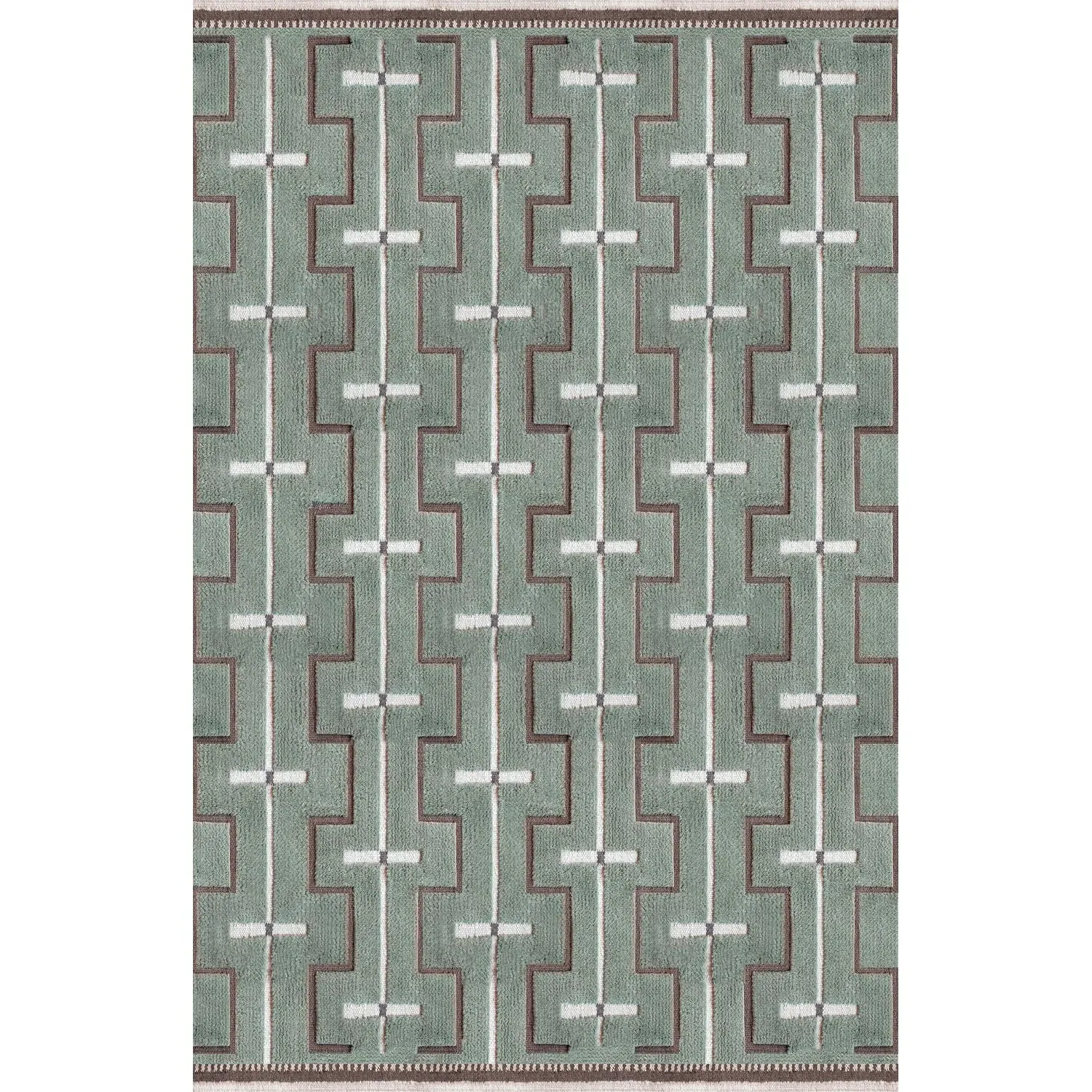 Johanna Square Rug - Green, Wool product