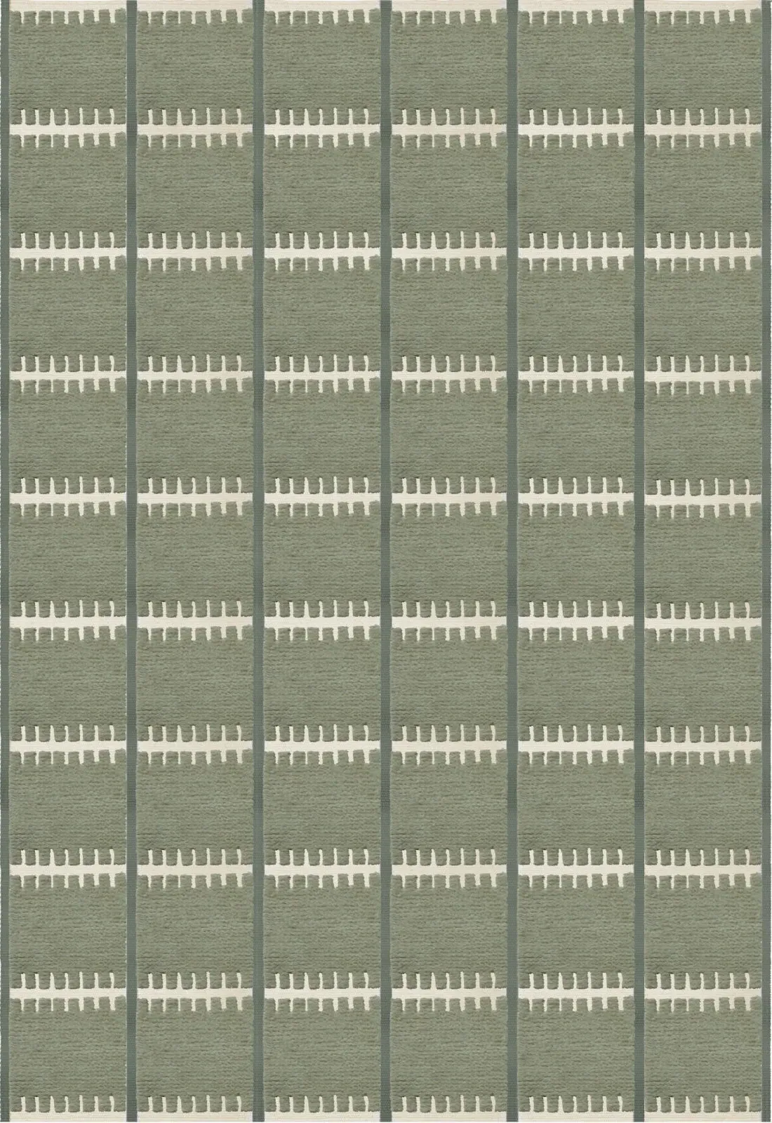 Lilly Square Rug - Green, Wool alternate view