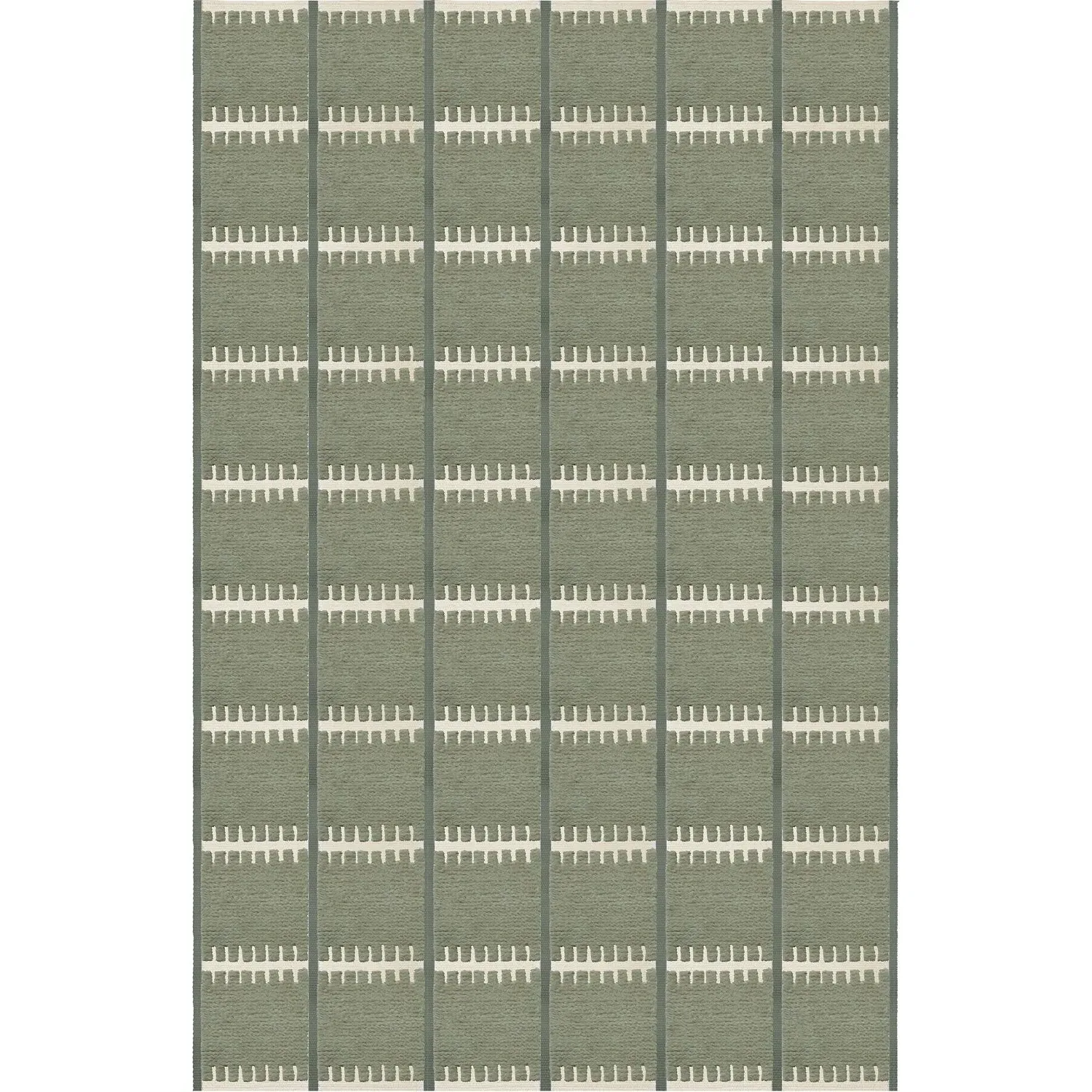 Lilly Square Rug - Green, Wool product