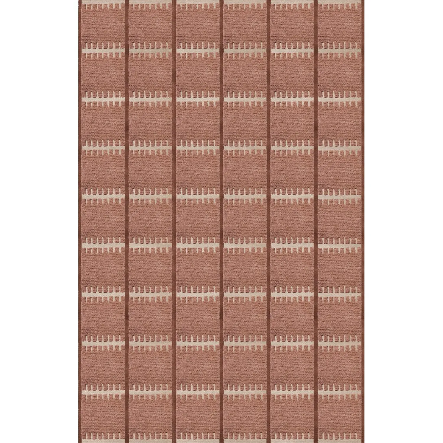 Lilly Square Rug - Rust, Wool product