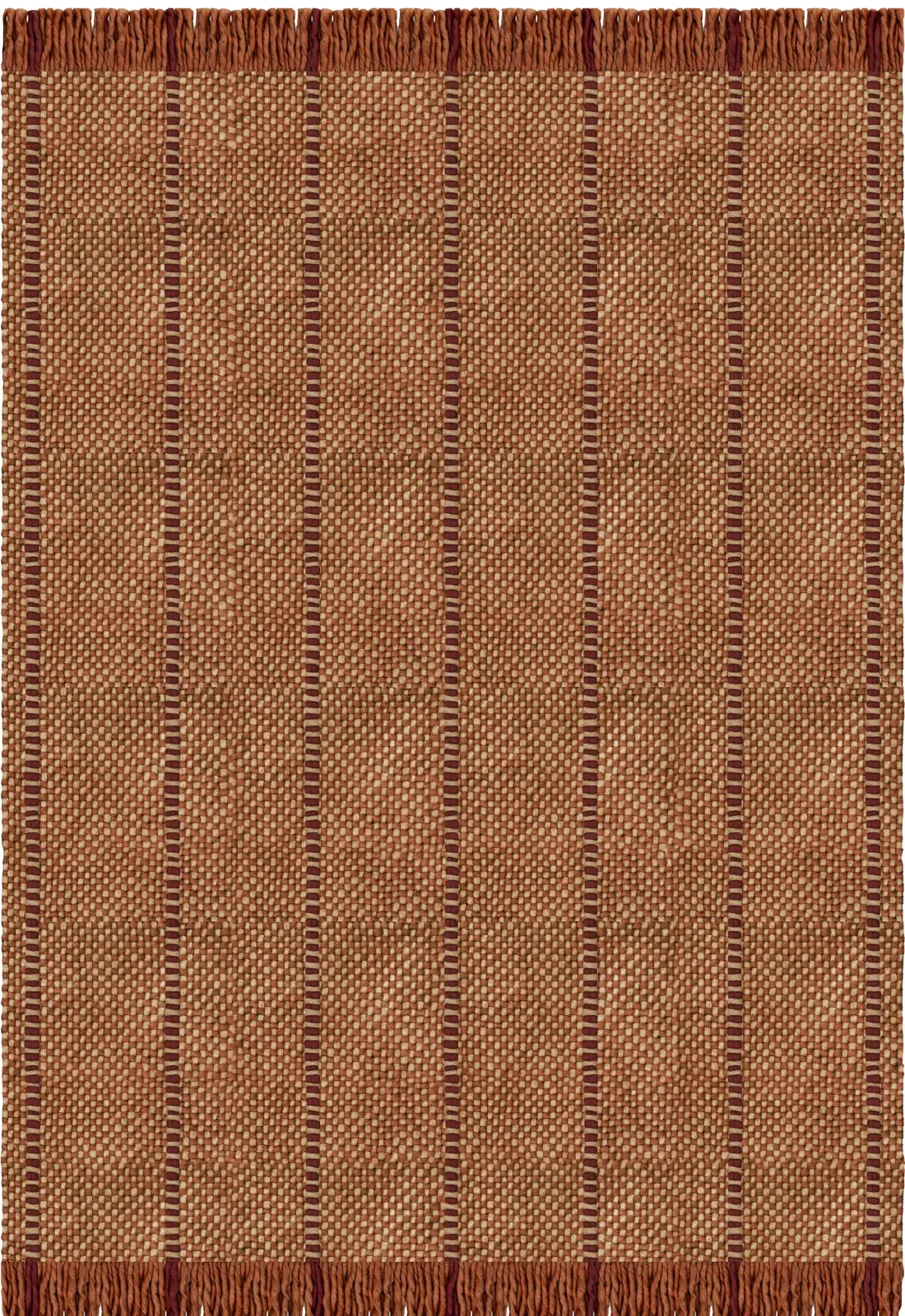 Massproductions Cord Burgundy Rust Rug - Brown, Wool alternate view