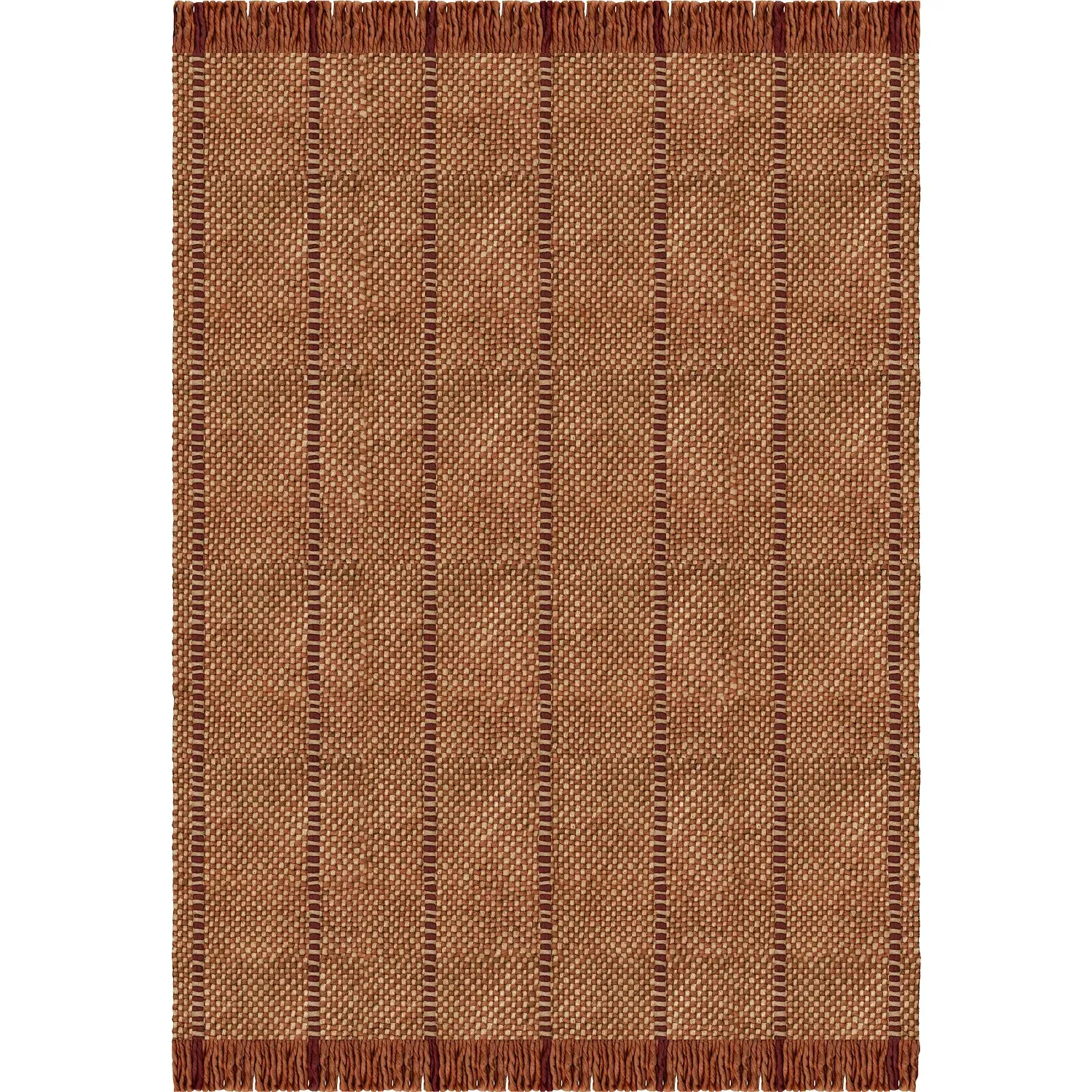Massproductions Cord Burgundy Rust Rug - Brown, Wool product