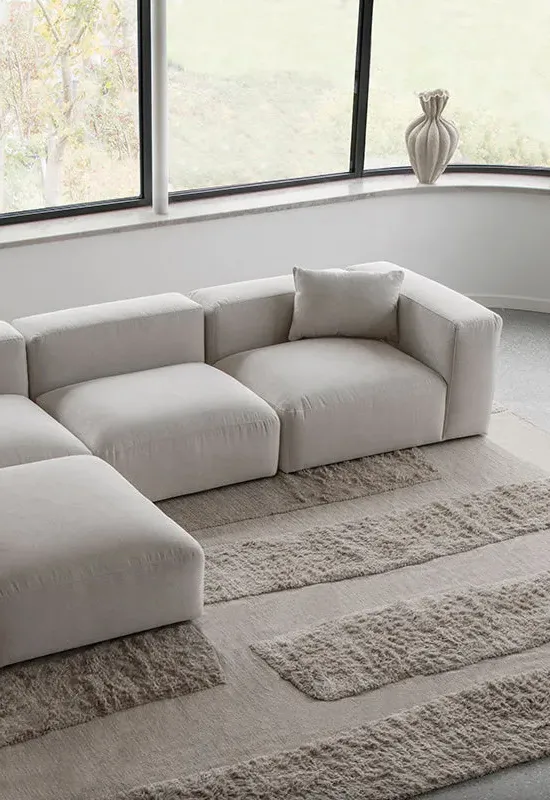 Punja Bricks Sand Melange Rug - Wool alternate view