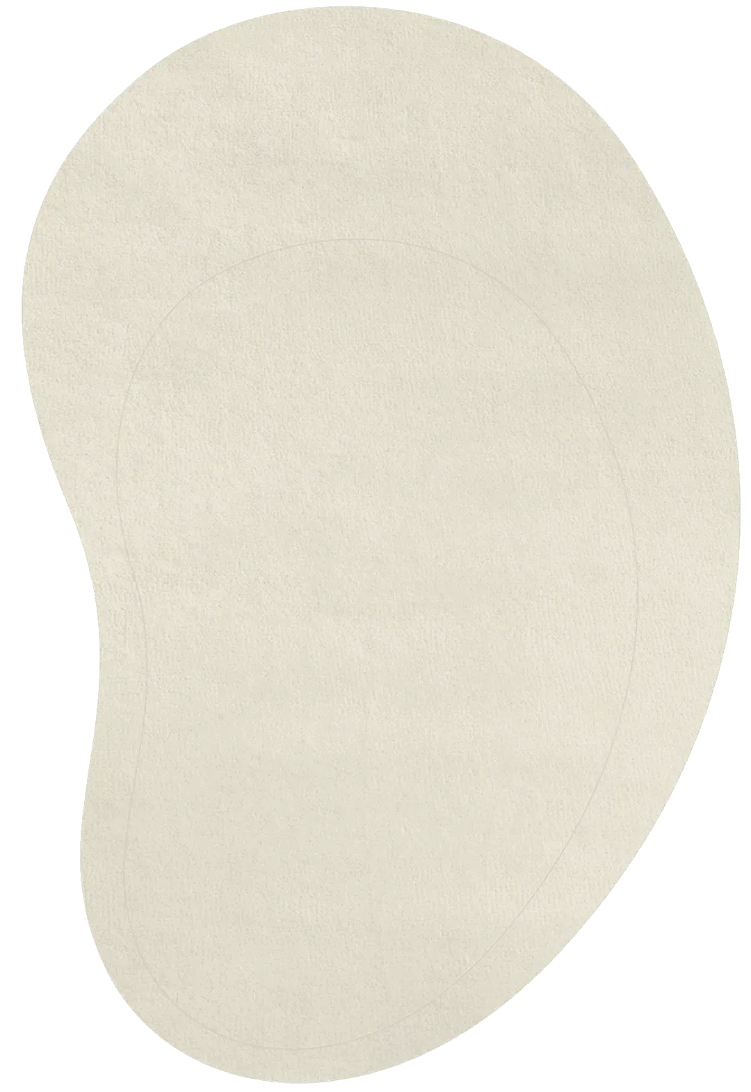 Residue Oval Rug - Bone White, Wool product