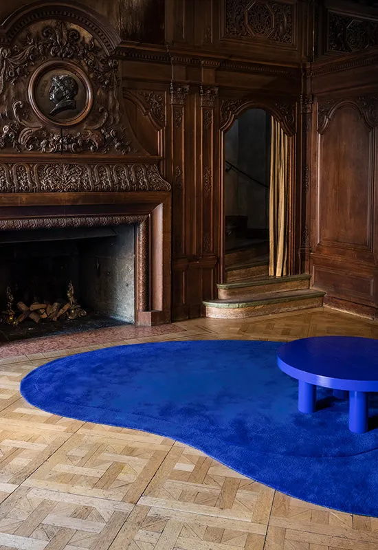 Residue Oval Rug - Cobalt Blue, Wool alternate view
