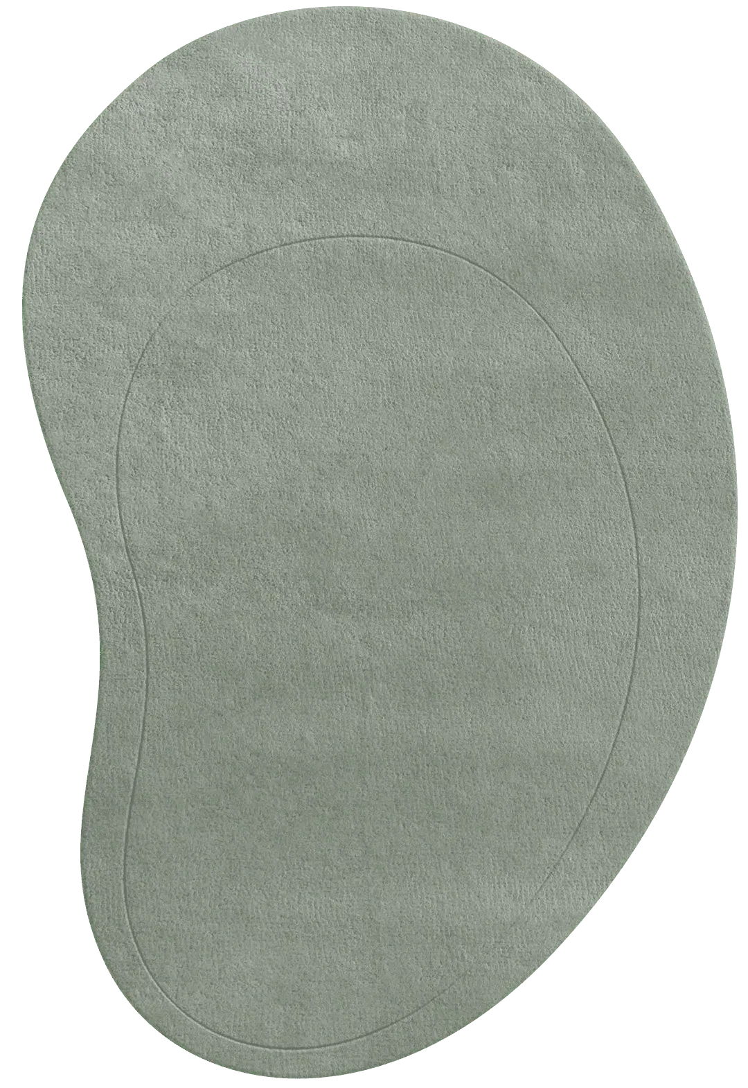 Residue Oval Rug - Sage Green, Wool product