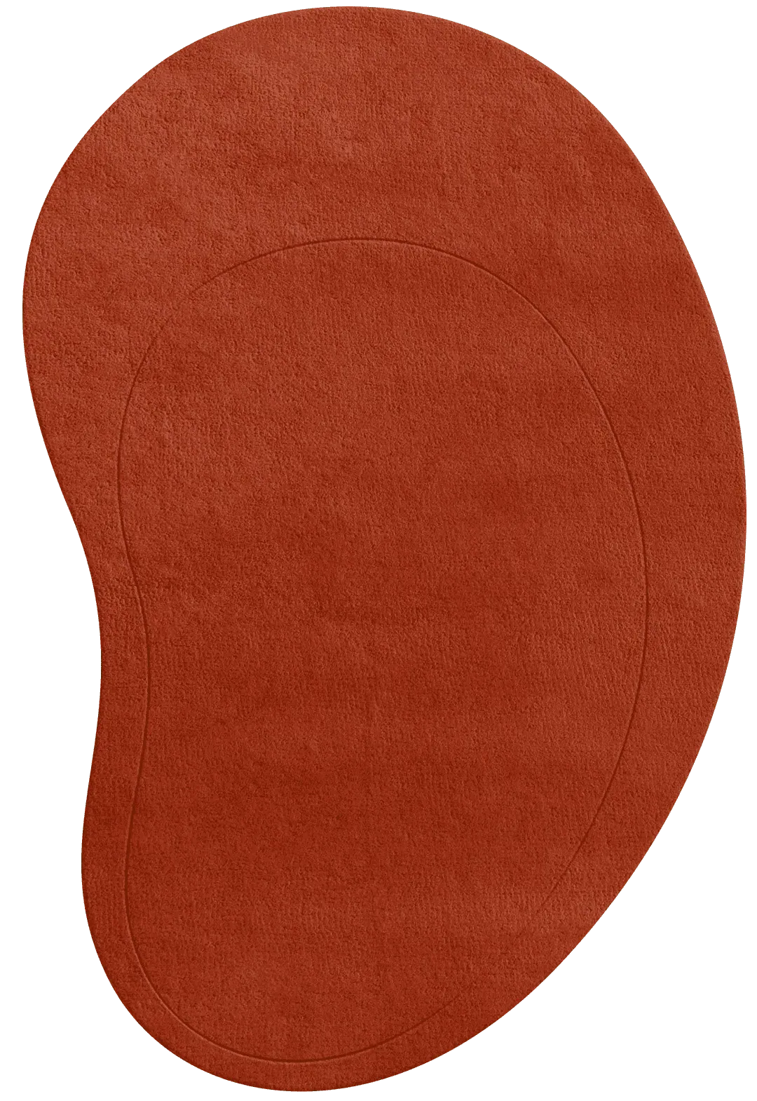Residue Oval Rug - Tomato Red, Wool product
