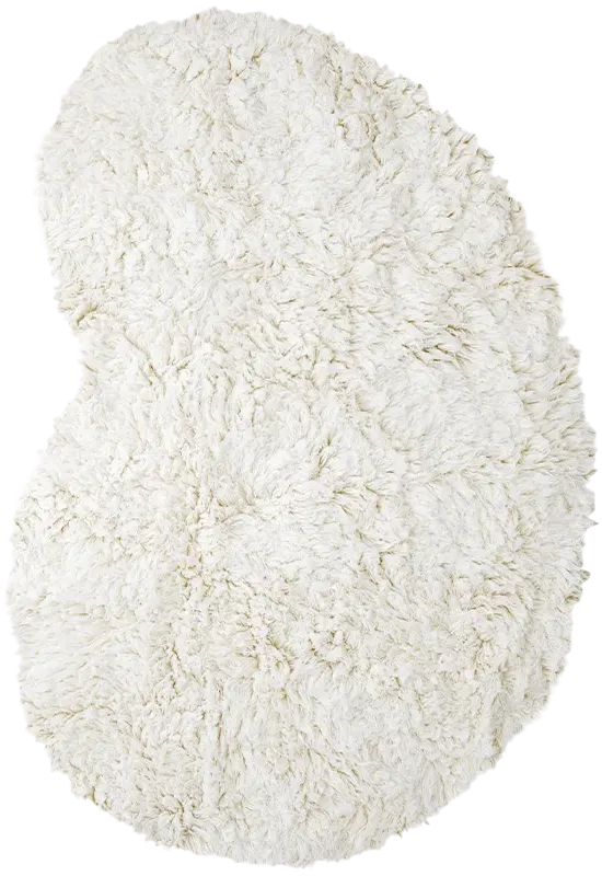 Residue Shaggy Rug - Bone White, Wool alternate view