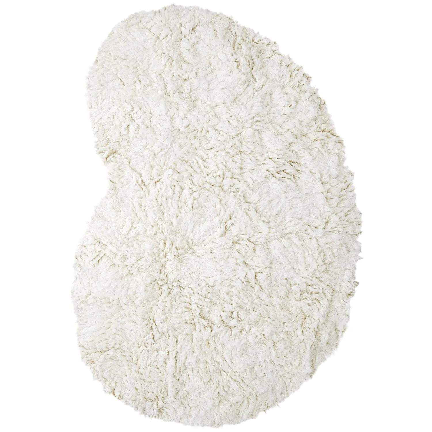 Residue Shaggy Rug - Bone White, Wool product