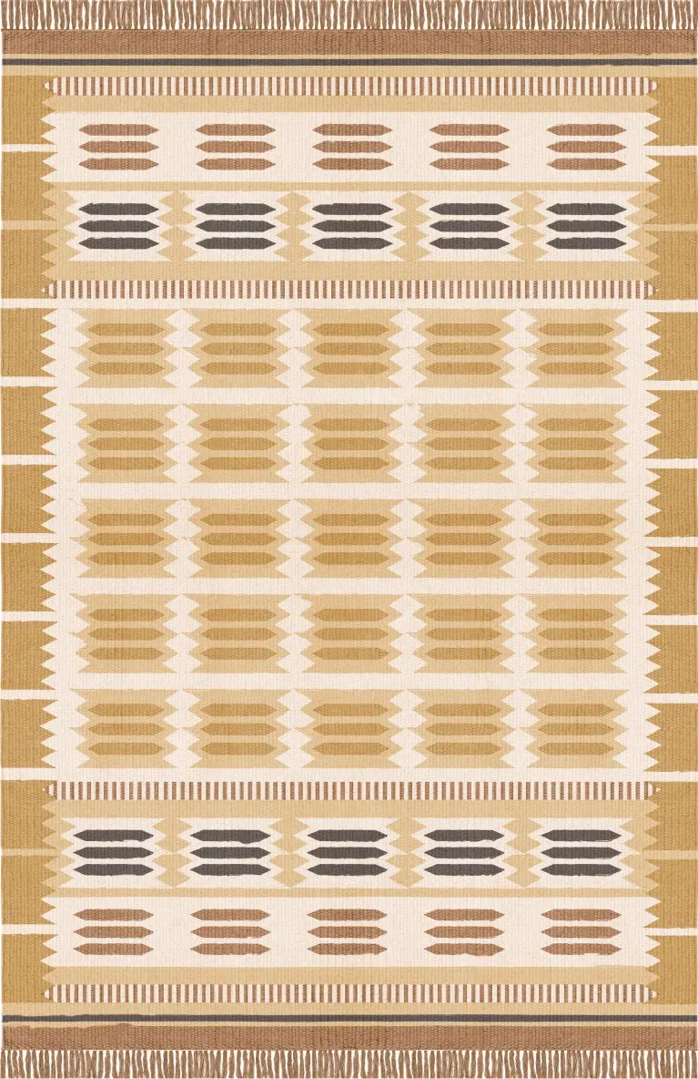 Rollakan Hilma Marigold Runner Rug - Wool, Cotton alternate view