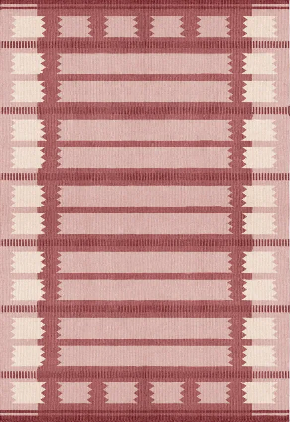 Rollakan Iris Raspberry Rug - Multicolor, Wool alternate view