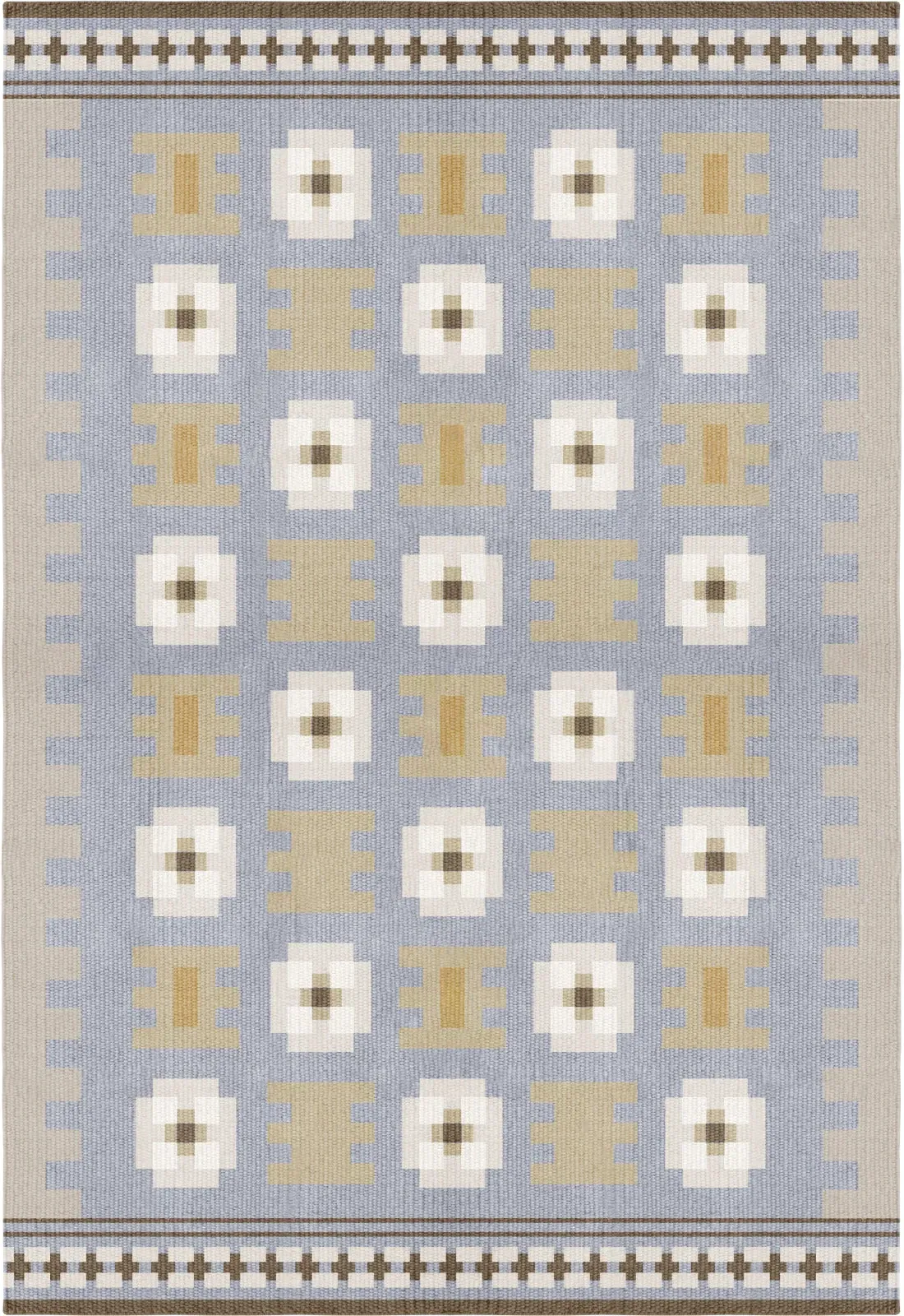 Rollakan Selma Dove Runner Rug - Wool, Cotton product