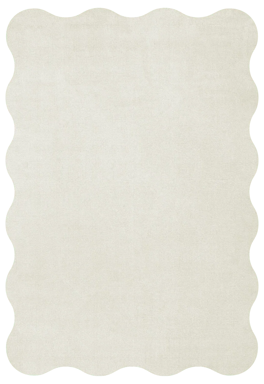 Scallop Organic-Edge Rug - Bone White, Wool alternate view