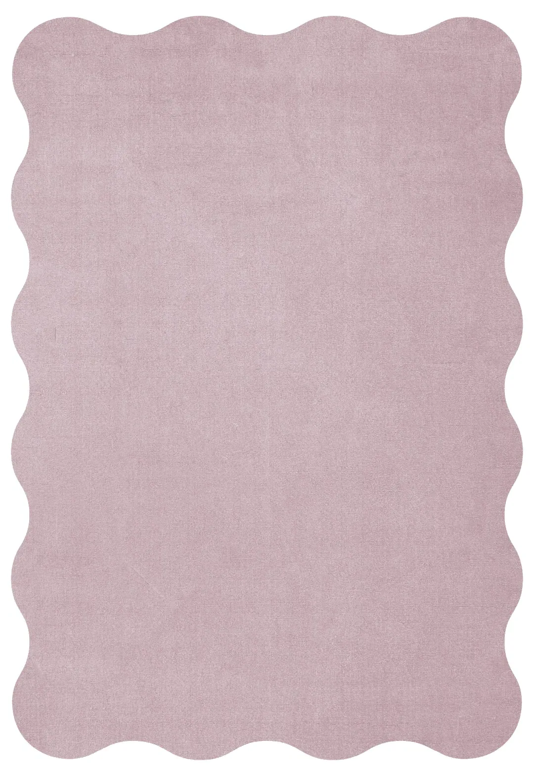 Scallop Organic-Edge Rug - Pink Lavender, Wool alternate view