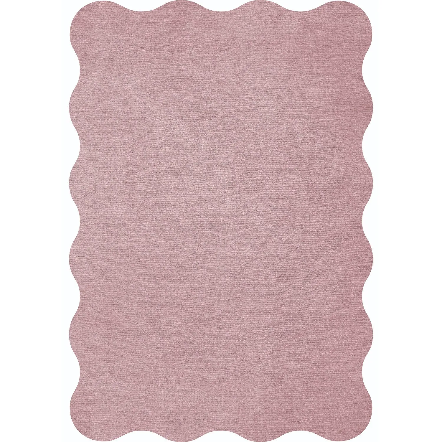 Scallop Organic-Edge Rug - Pink Lavender, Wool product