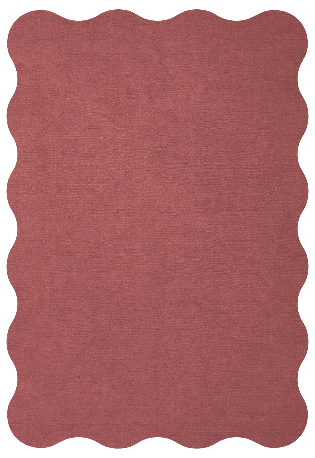Scallop Organic Shaped Rug - Rosewood Red, Wool alternate view