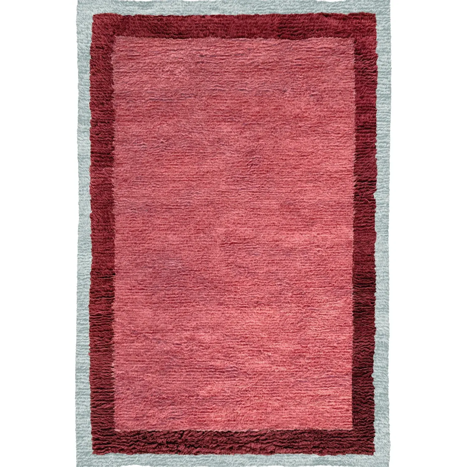 Shaggy Edge Rose Rug - Wool product