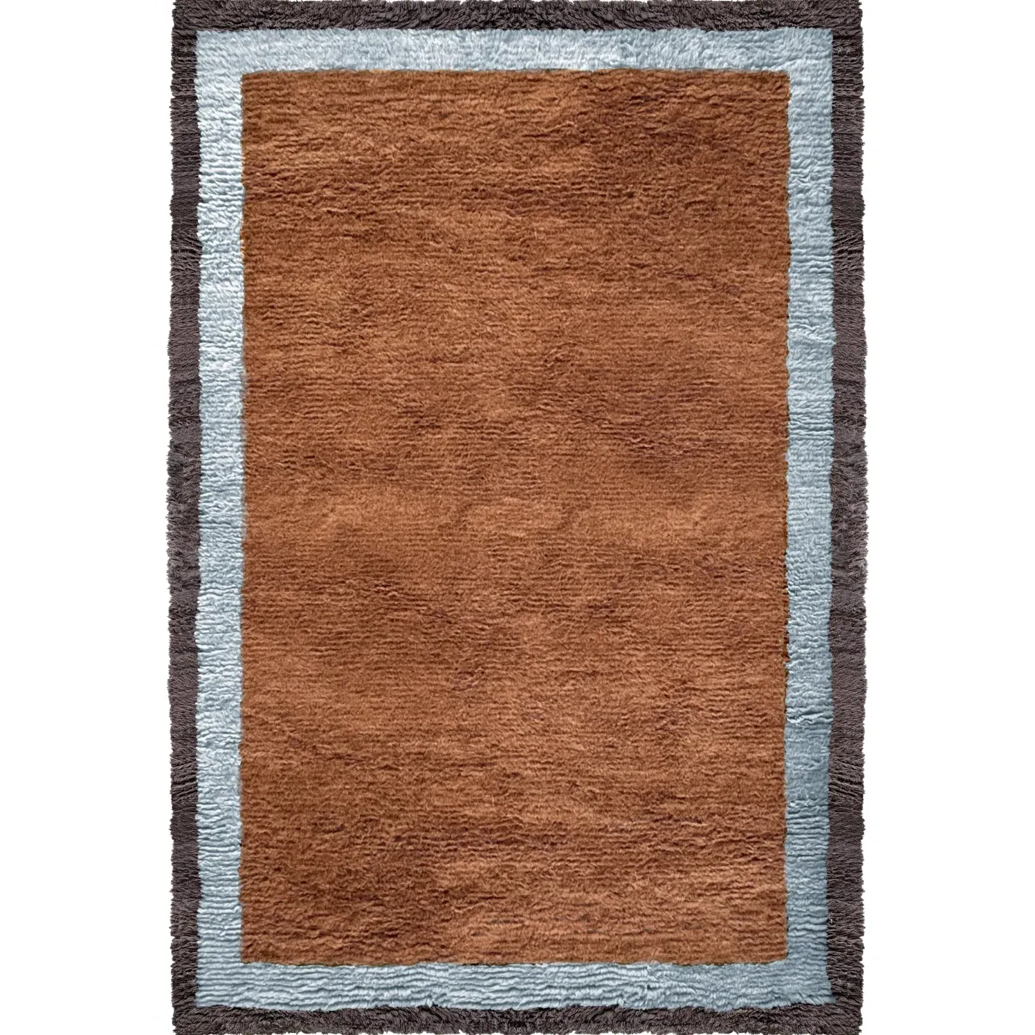 Shaggy Edge Rug - Amber, New Zealand Wool product