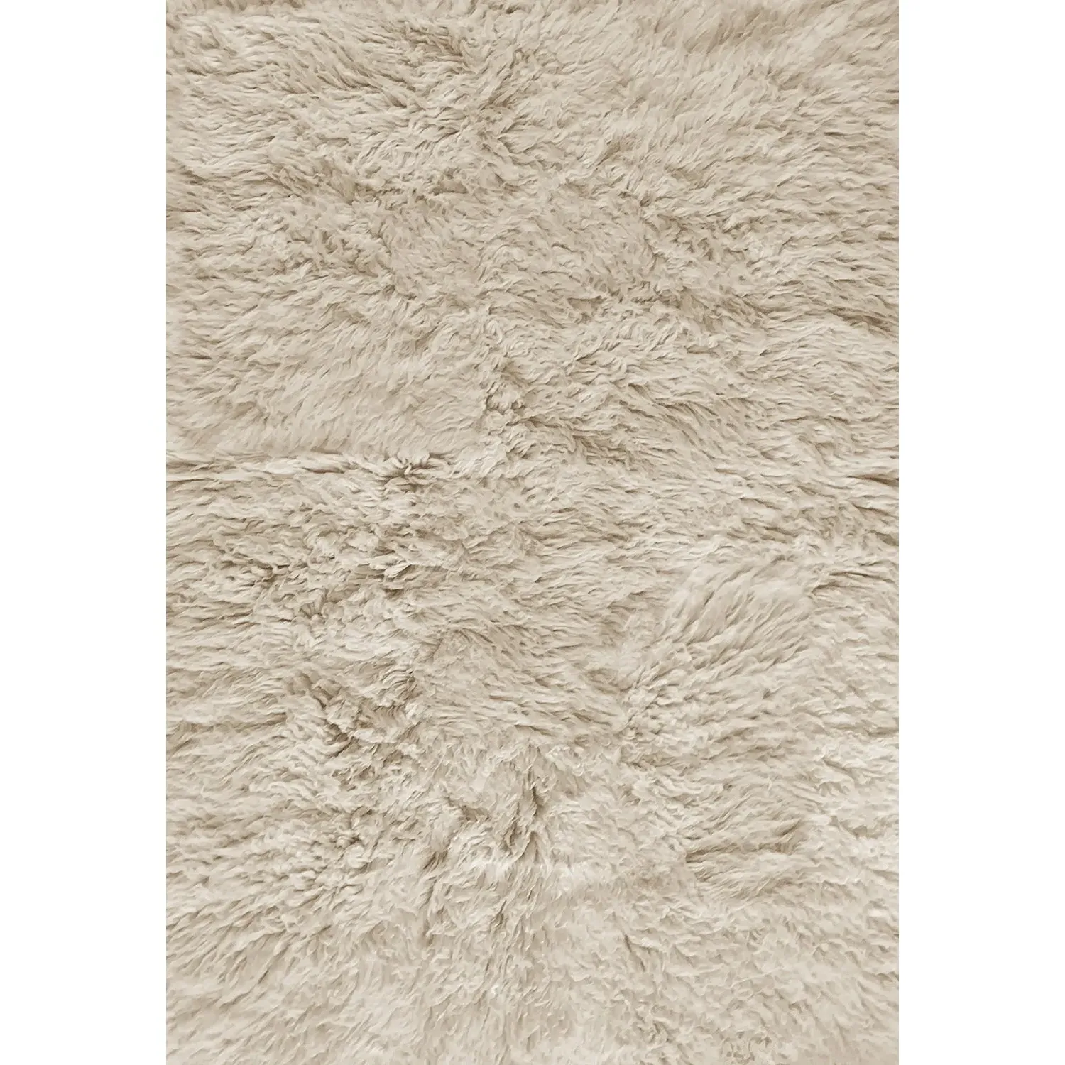 Shaggy Square Rug - Oatmeal, Wool product