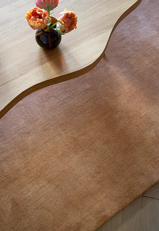 Solid Wool Caramel Rug - Caramel, Wool alternate view