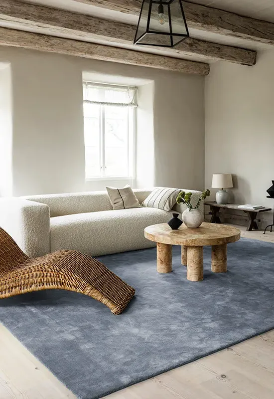 Solid Wool Rug - Sky Blue, Wool alternate view