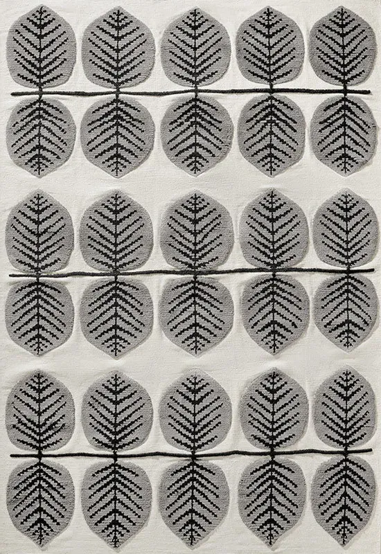 Stig Lindberg Bersa Birch Grey Rug - Grey, New Zealand Wool product